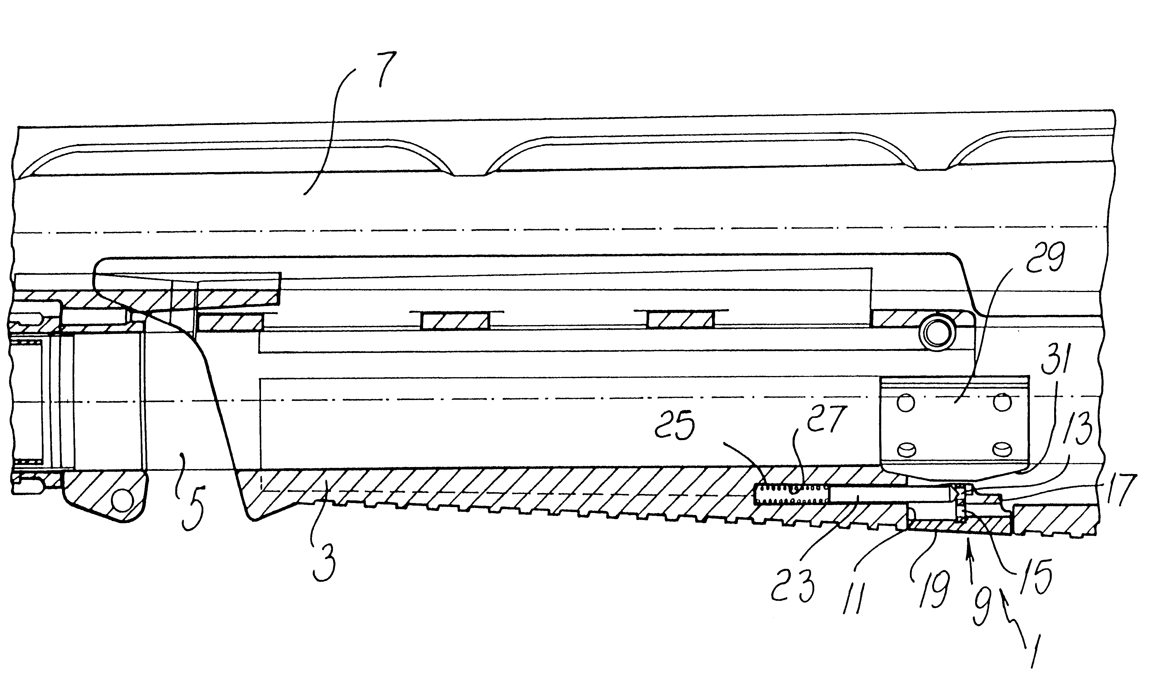 Device for controlling the feeder system of pump-action shotguns