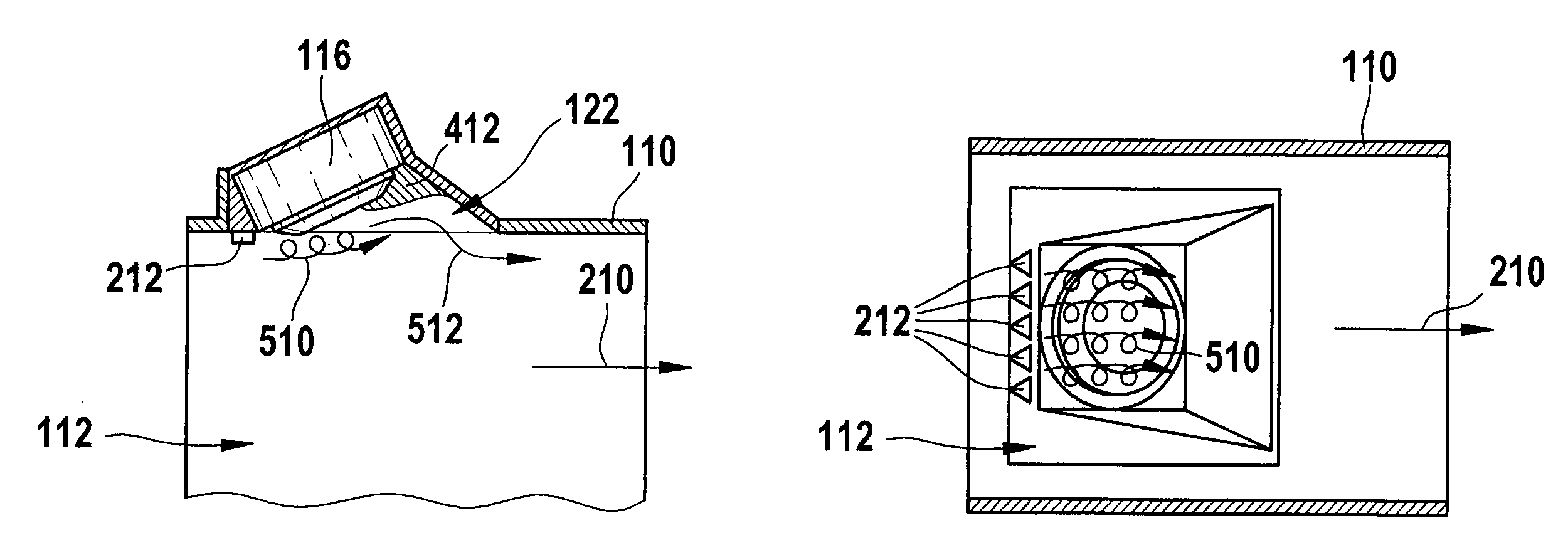 Ultrasonic flow meter including turbulators