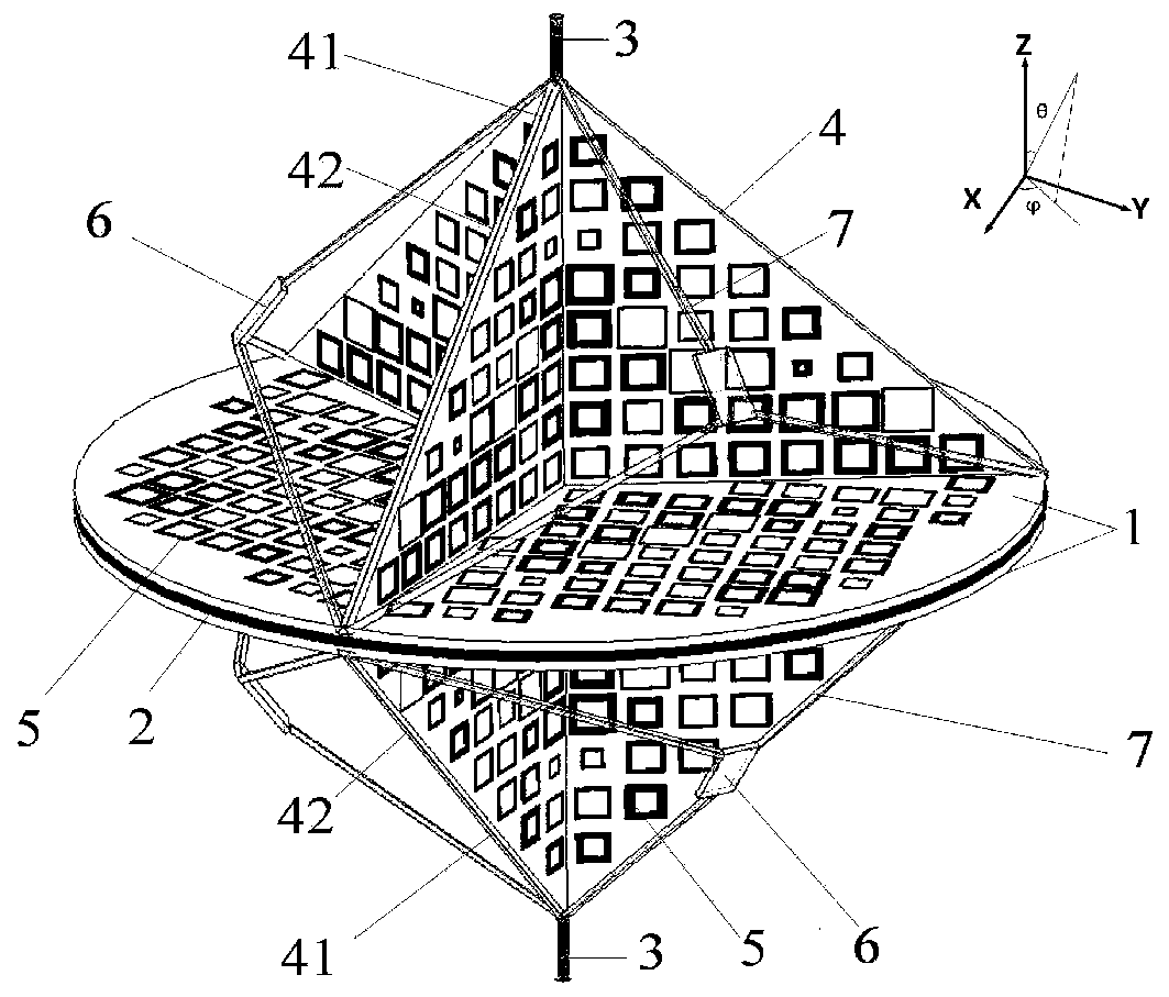 Globally space-tunable six-beam high-directional angle reflector antenna based on metasurface