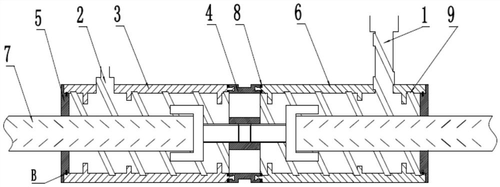 Assembly type concrete wall sleeve grouting construction high-position slurry discharging device