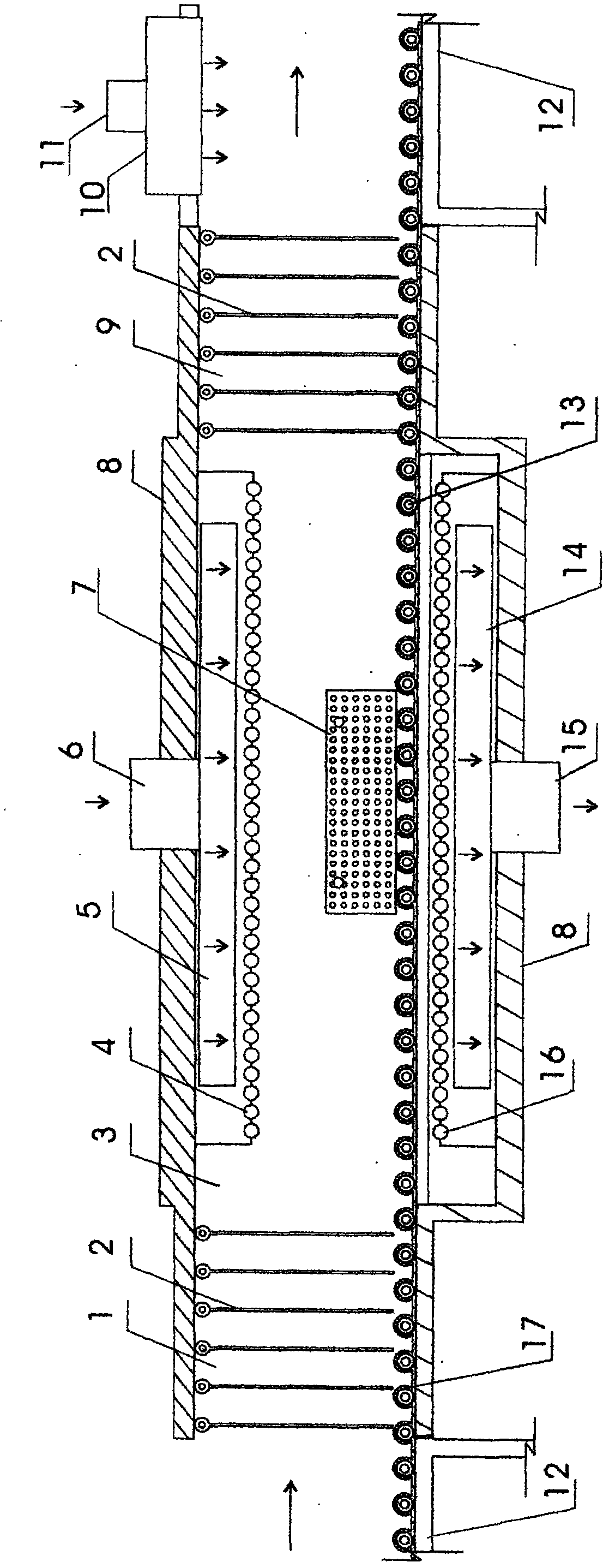 Heat setting device of pillow core