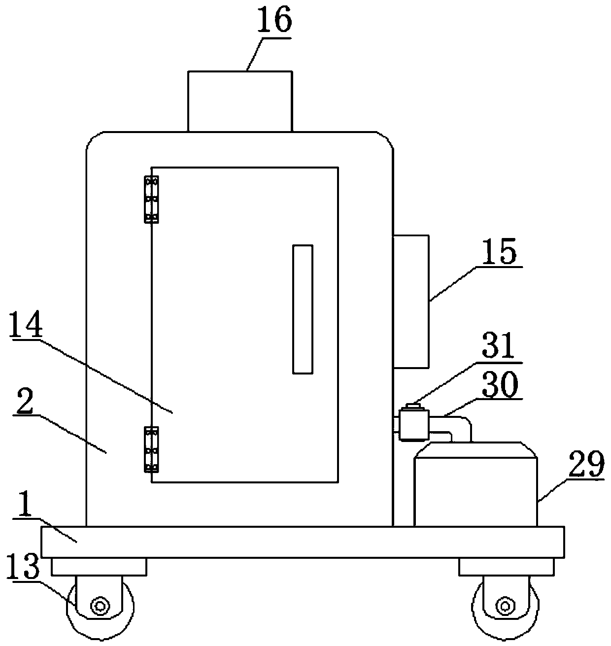 Swinging type bath towel drying device