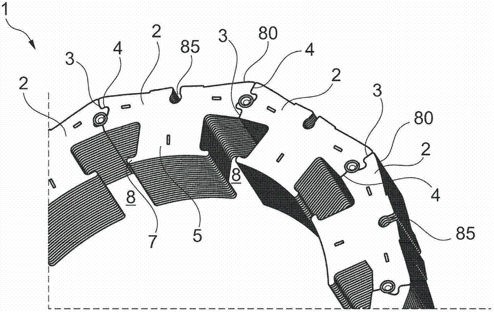 segmented magnetic circuit