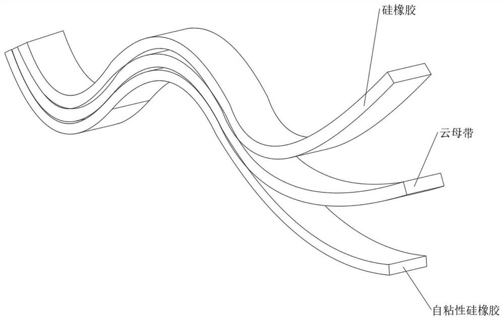 A kind of ceramic silicon rubber composite tape with mica layer and preparation method thereof