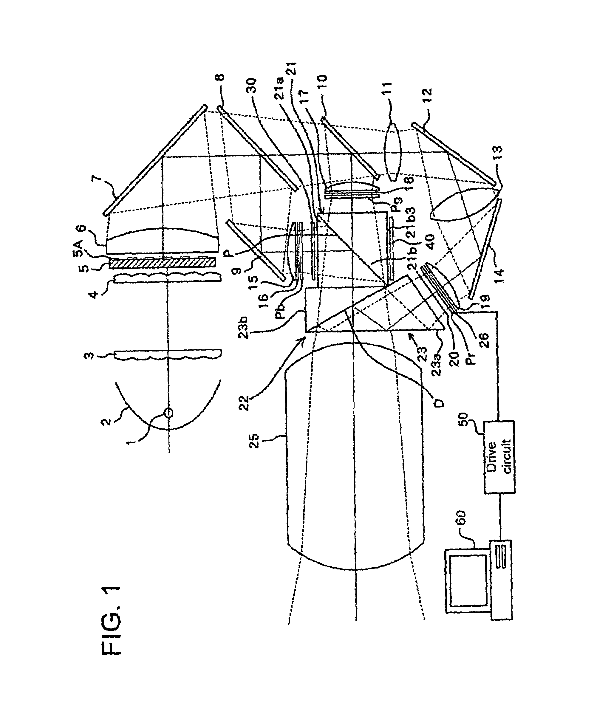 Color combining optical system, projection-type display optical system, projection-type image display apparatus, and image display system