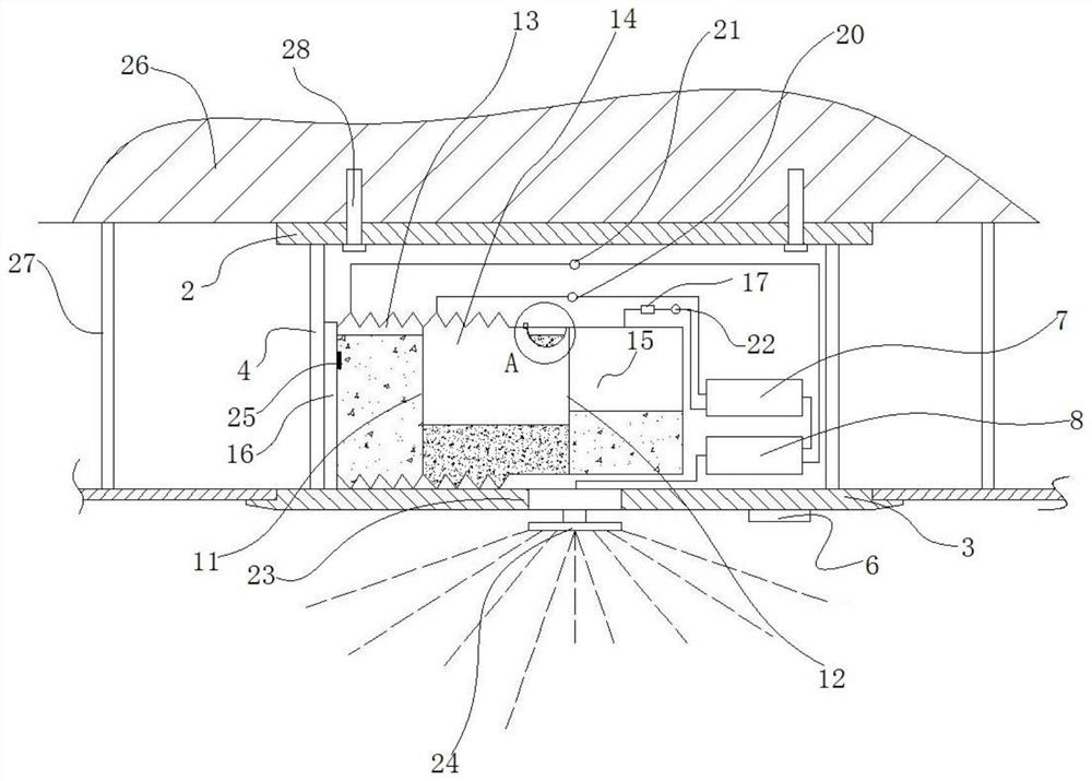 A ceiling built-in perfluorohexanone fire extinguishing system and fire extinguishing method