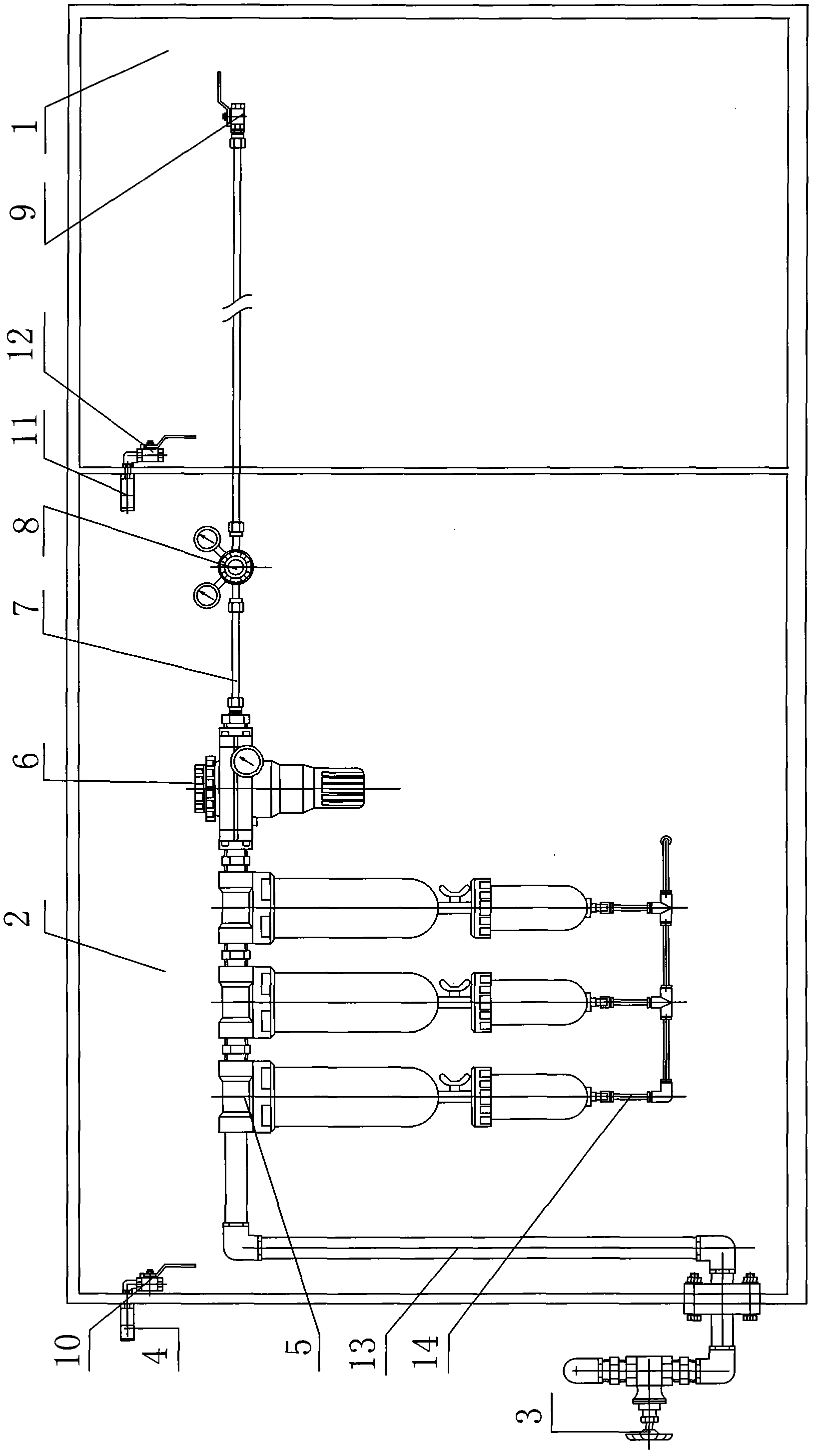 Compressed air system of underground shelter