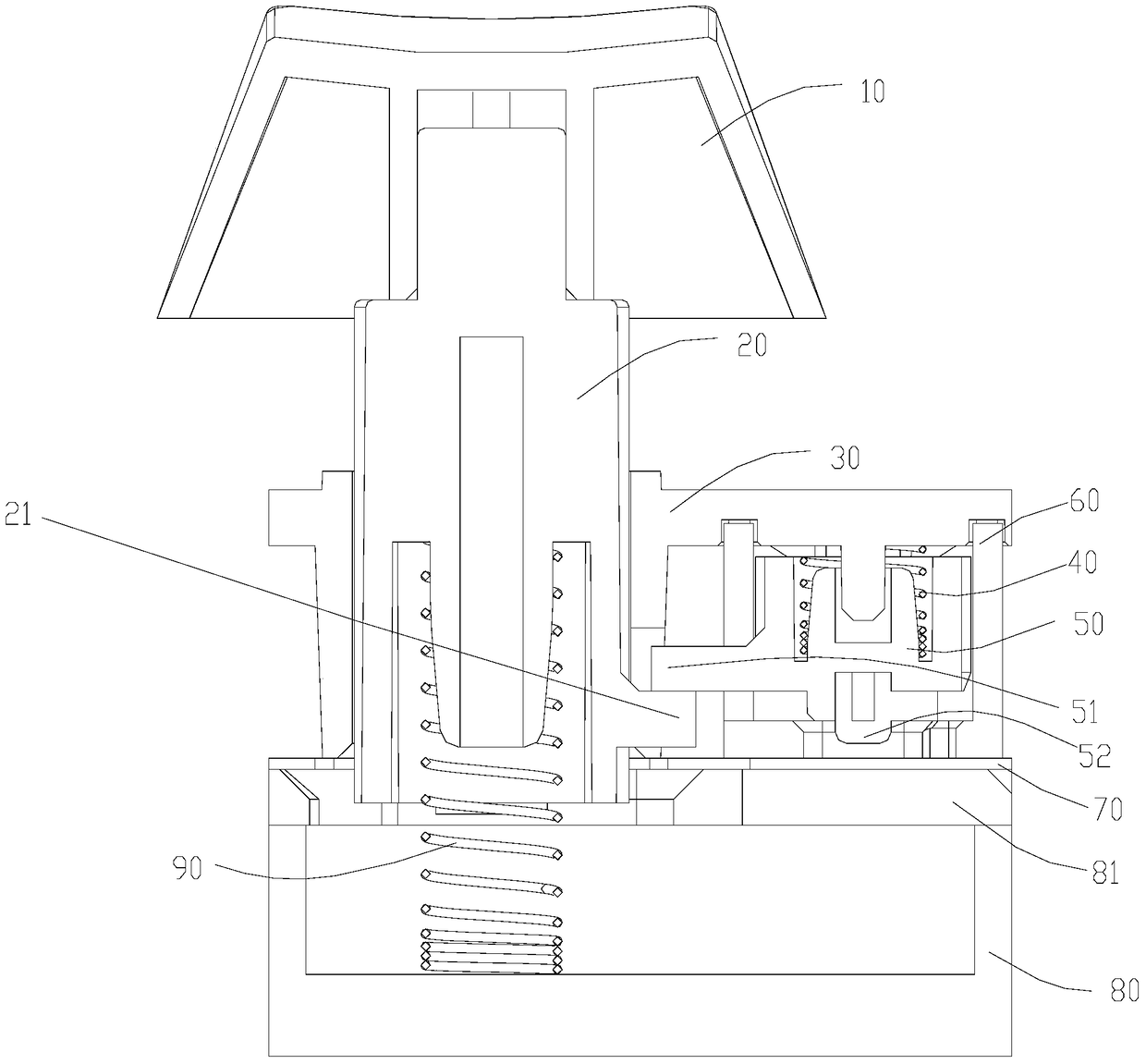 A kind of button structure and its mechanical keyboard and assembly method