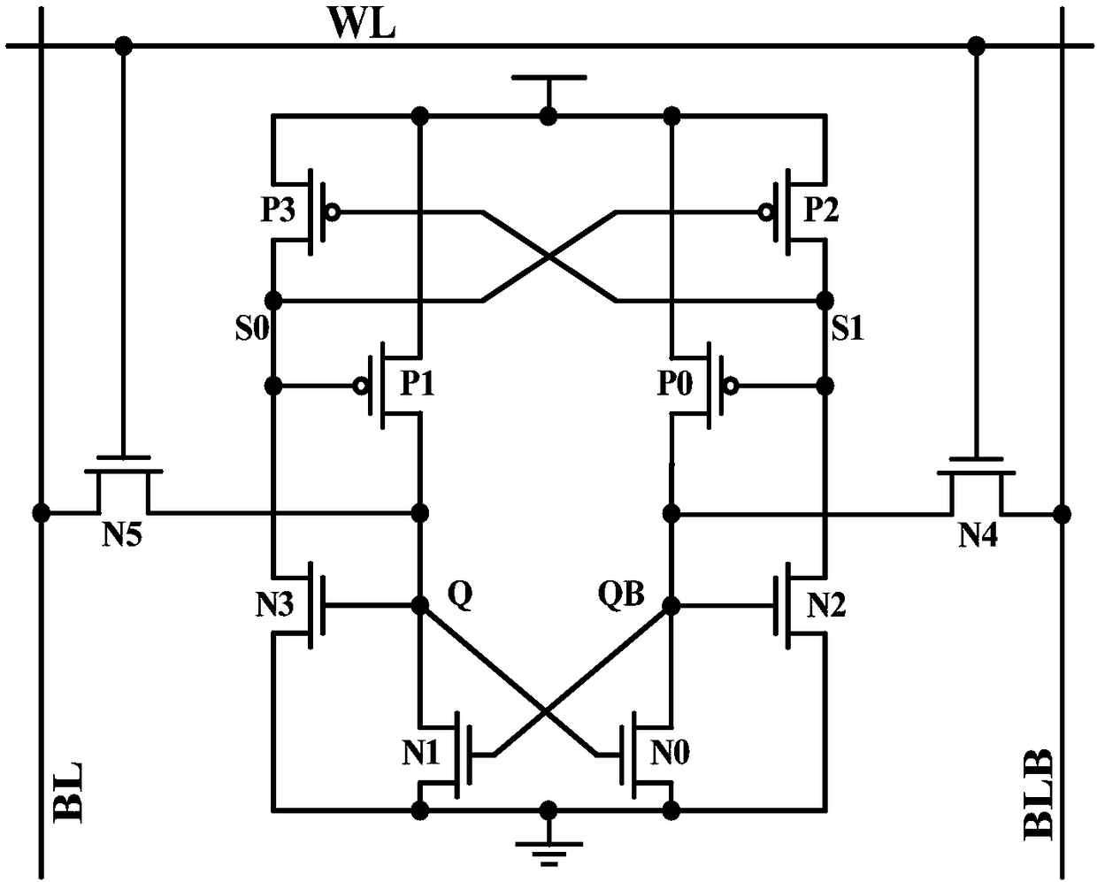 14T radiation-resistant static storage cell