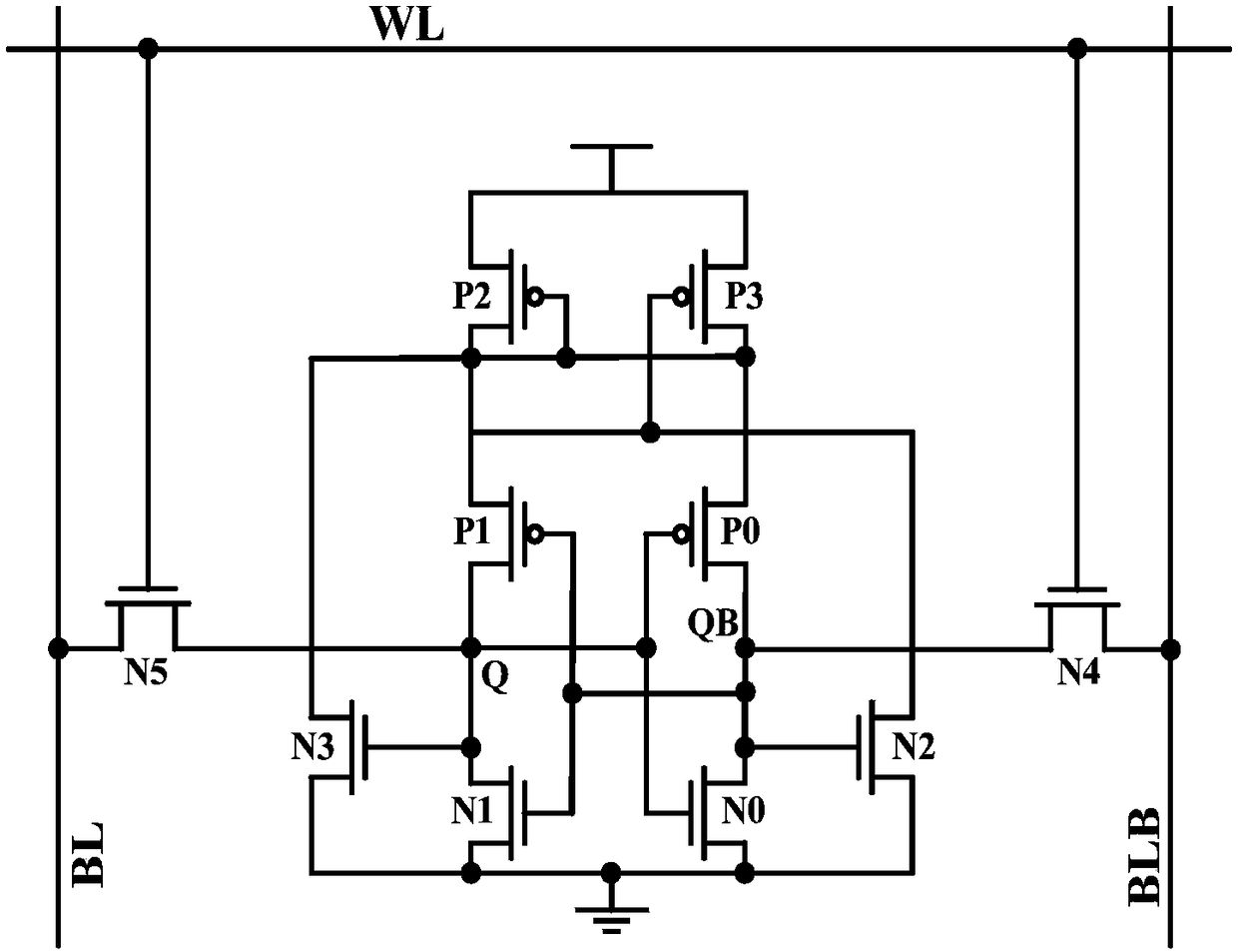 14T radiation-resistant static storage cell