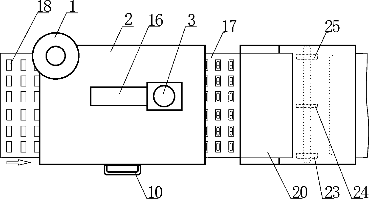 Tablet material-distributing and sealing blister packaging machine