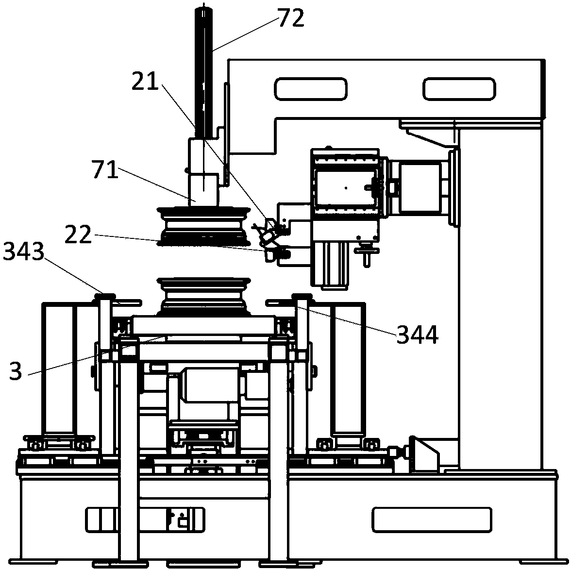 Rim end diameter runout detection device and rim end diameter runout detection equipment