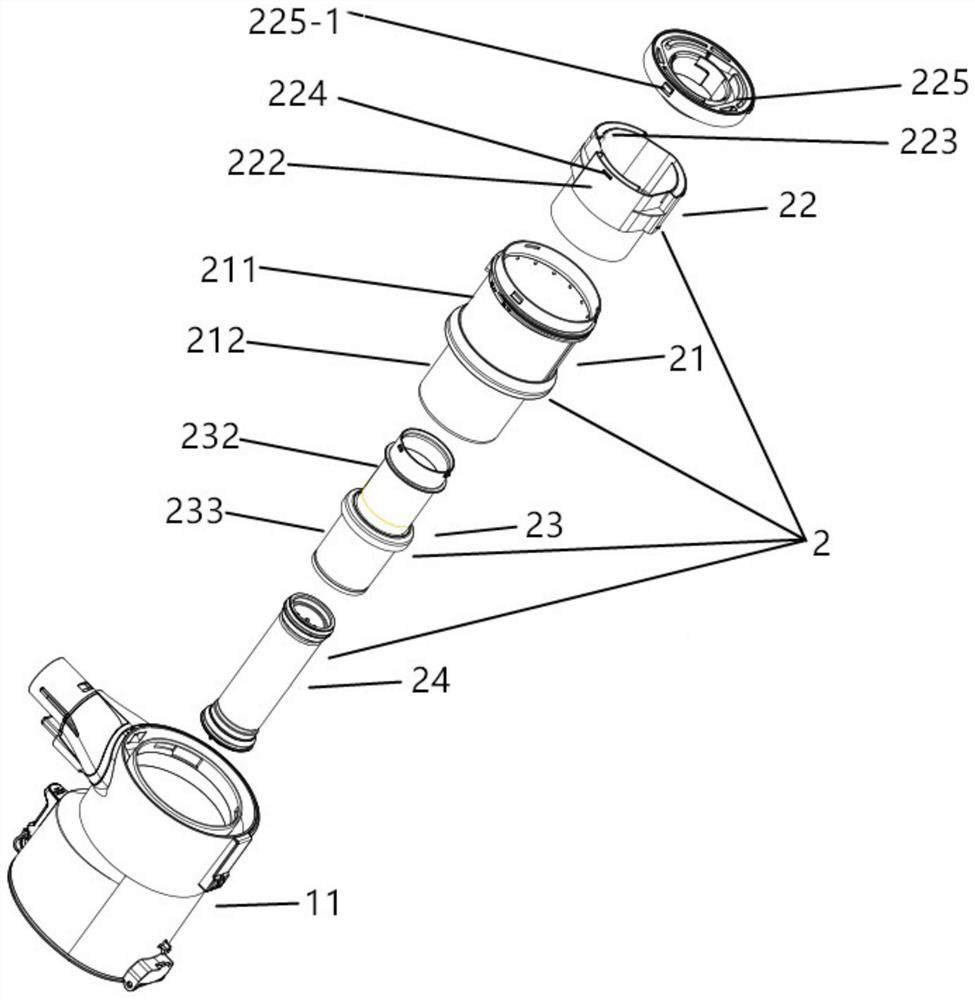 Cyclone filtering system and dust collector