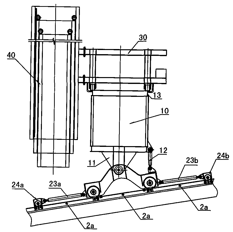 Variable-height continuous steel truss girder railway bridge inspection vehicle