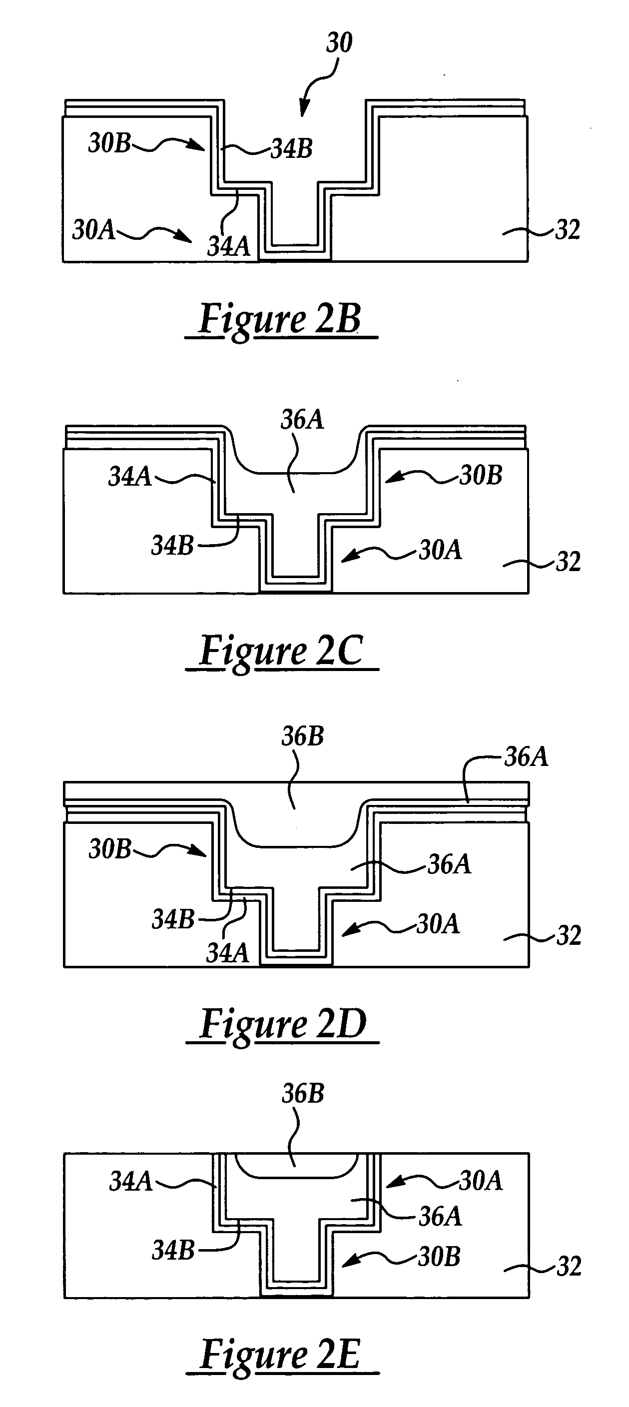 Metal interconnect features with a doping gradient