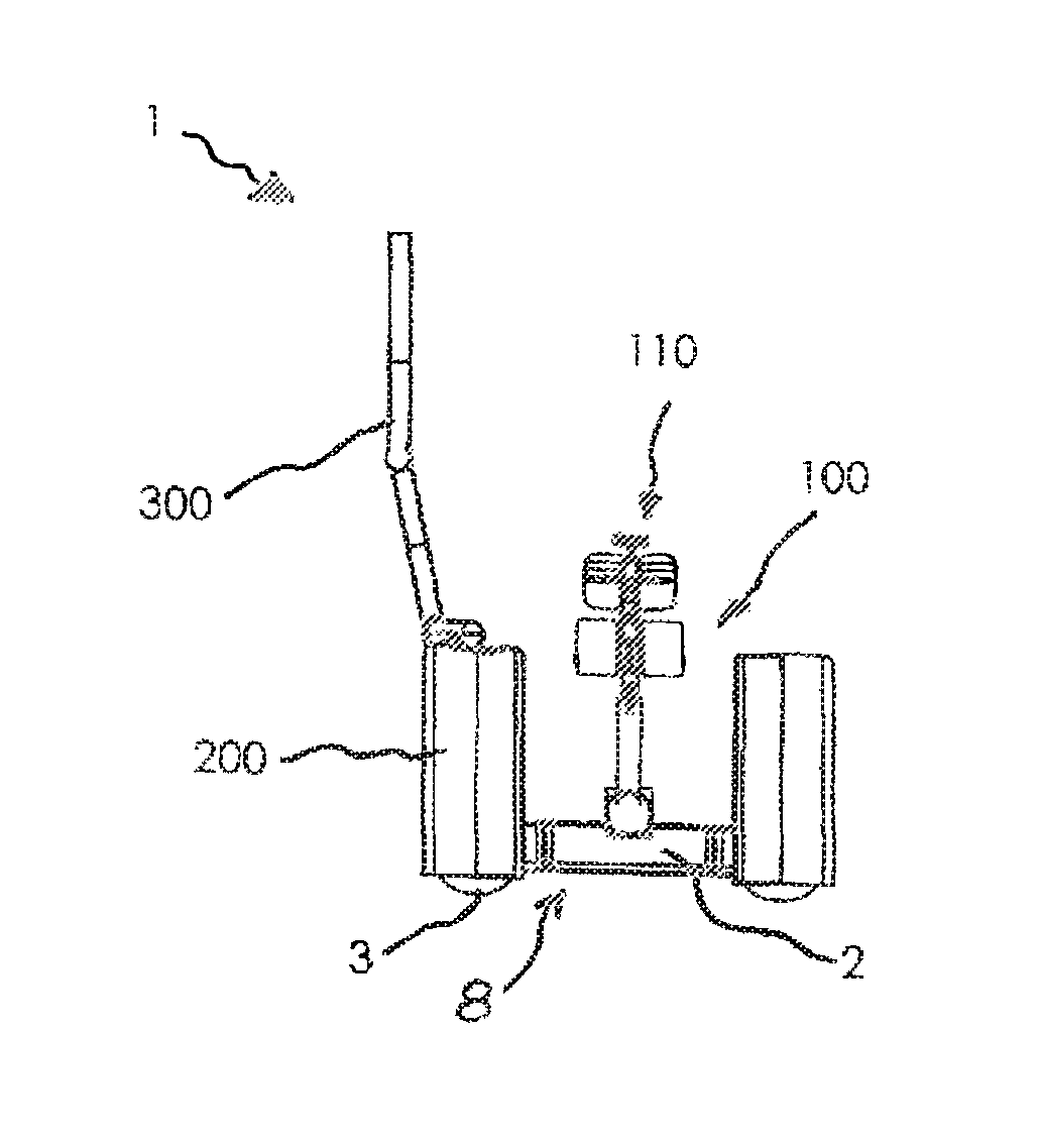 Two-wheeled battery-powered vehicle