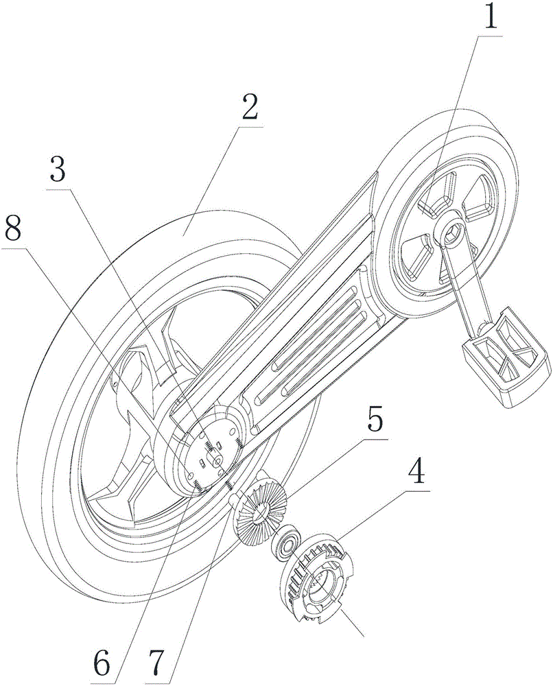 Bicycle transmission system and bicycle with same