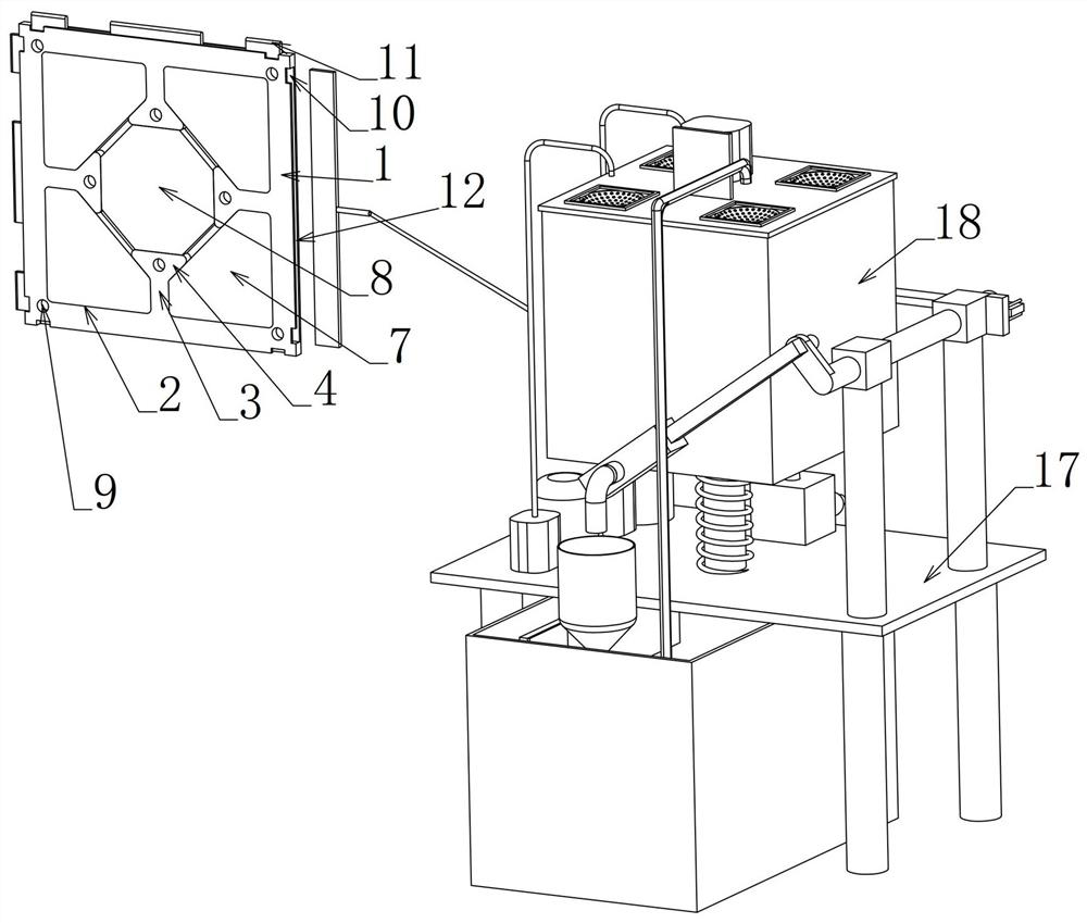 Hollow joinery board capable of absorbing formaldehyde and internal air exchange structure thereof