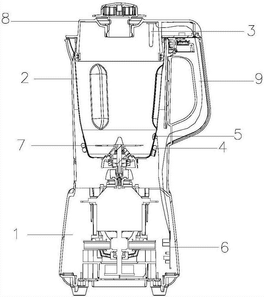 Overflow preventing control method of wall-breaking food processer and wall-breaking food processer