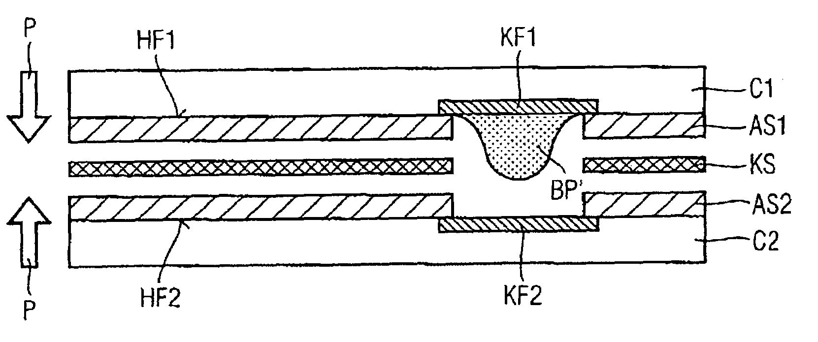 Method for connecting an integrated circuit to a substrate and corresponding circuit arrangement