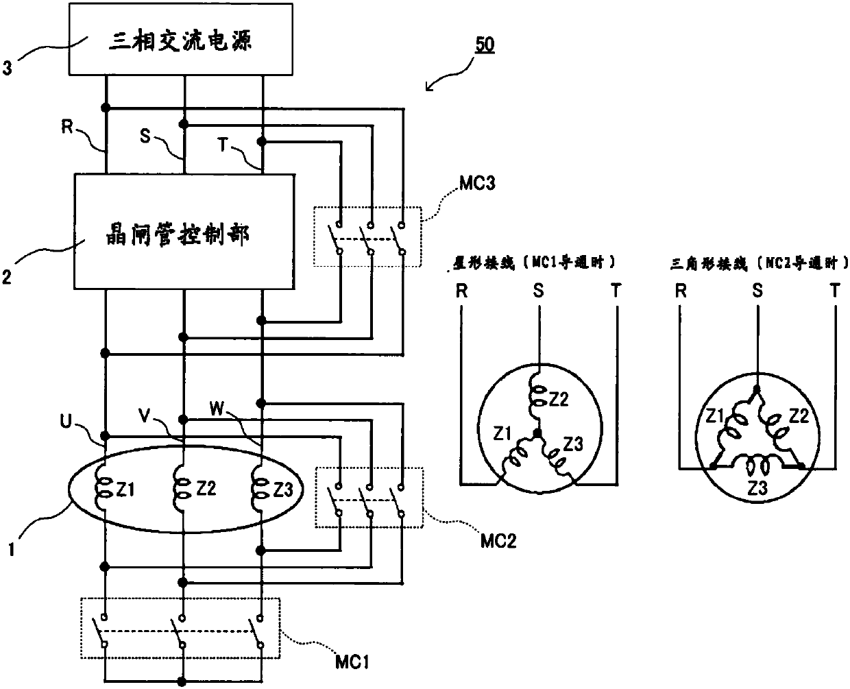 Starting method of 3-phase induction motor and decanter type centrifugal separator