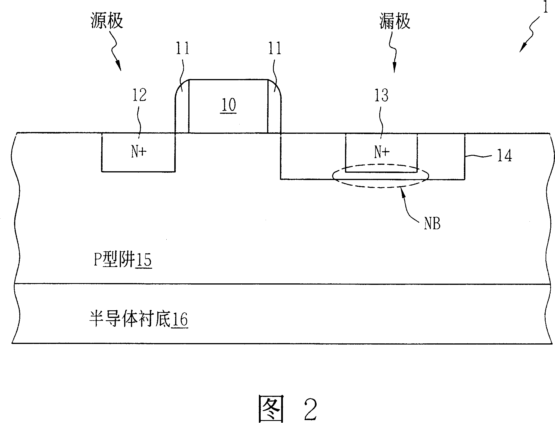 High voltage tolerance element and producing method thereof