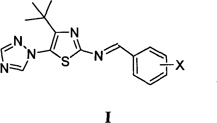 Application of 4-tertiary butyl-5-(1,2,4-triazole-1-base)-2-benzyliminothiazole in preparation of insecticide