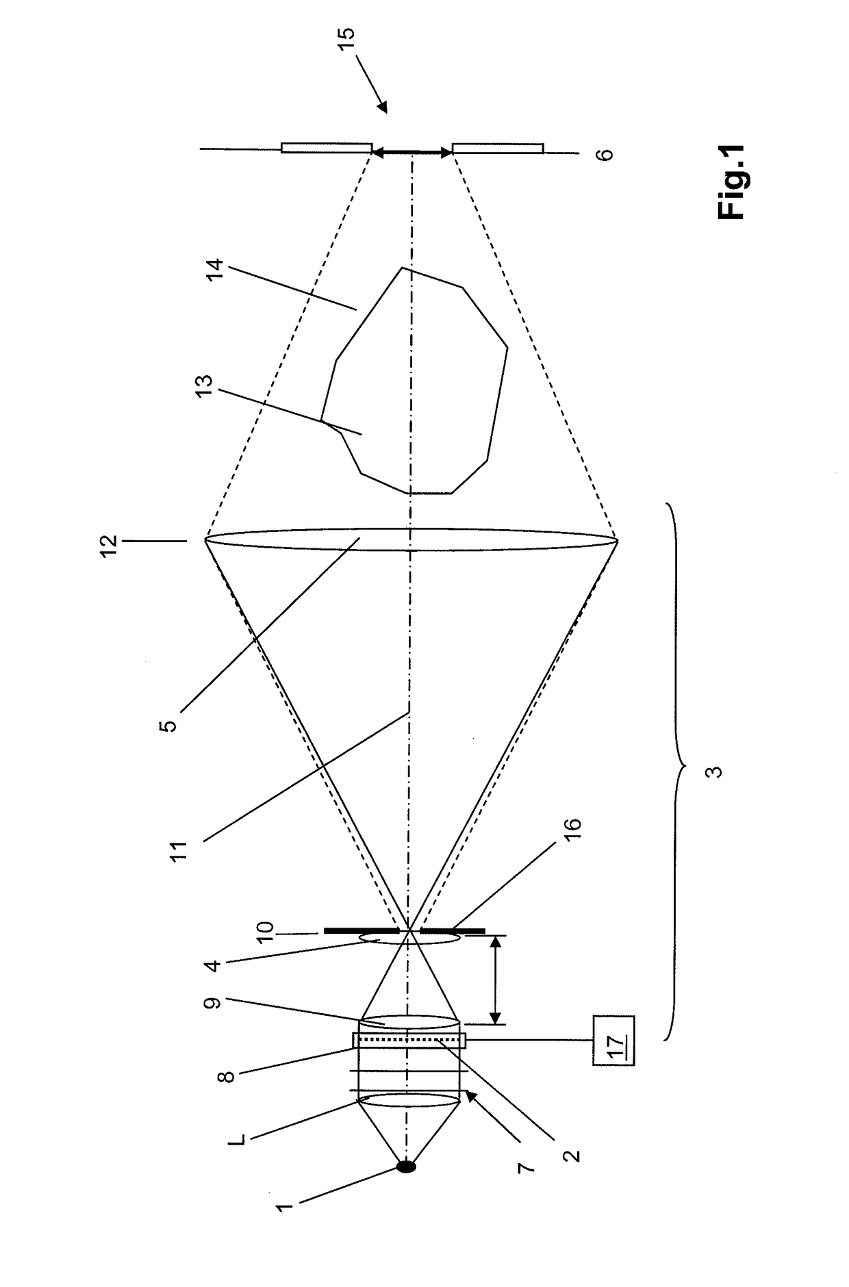 Projection device and method for the holographic reconstruction of scenes