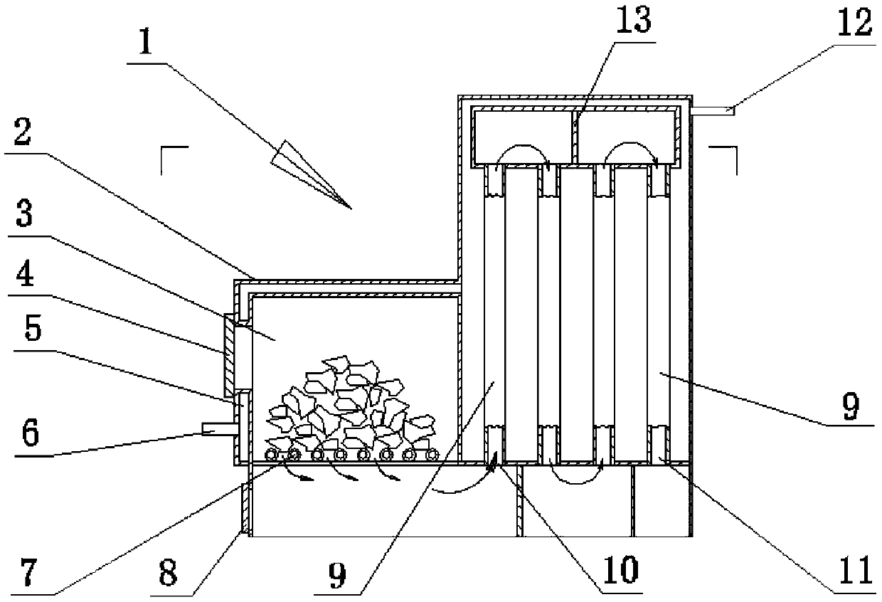 Negative pressure reverse burning energy-saving furnace