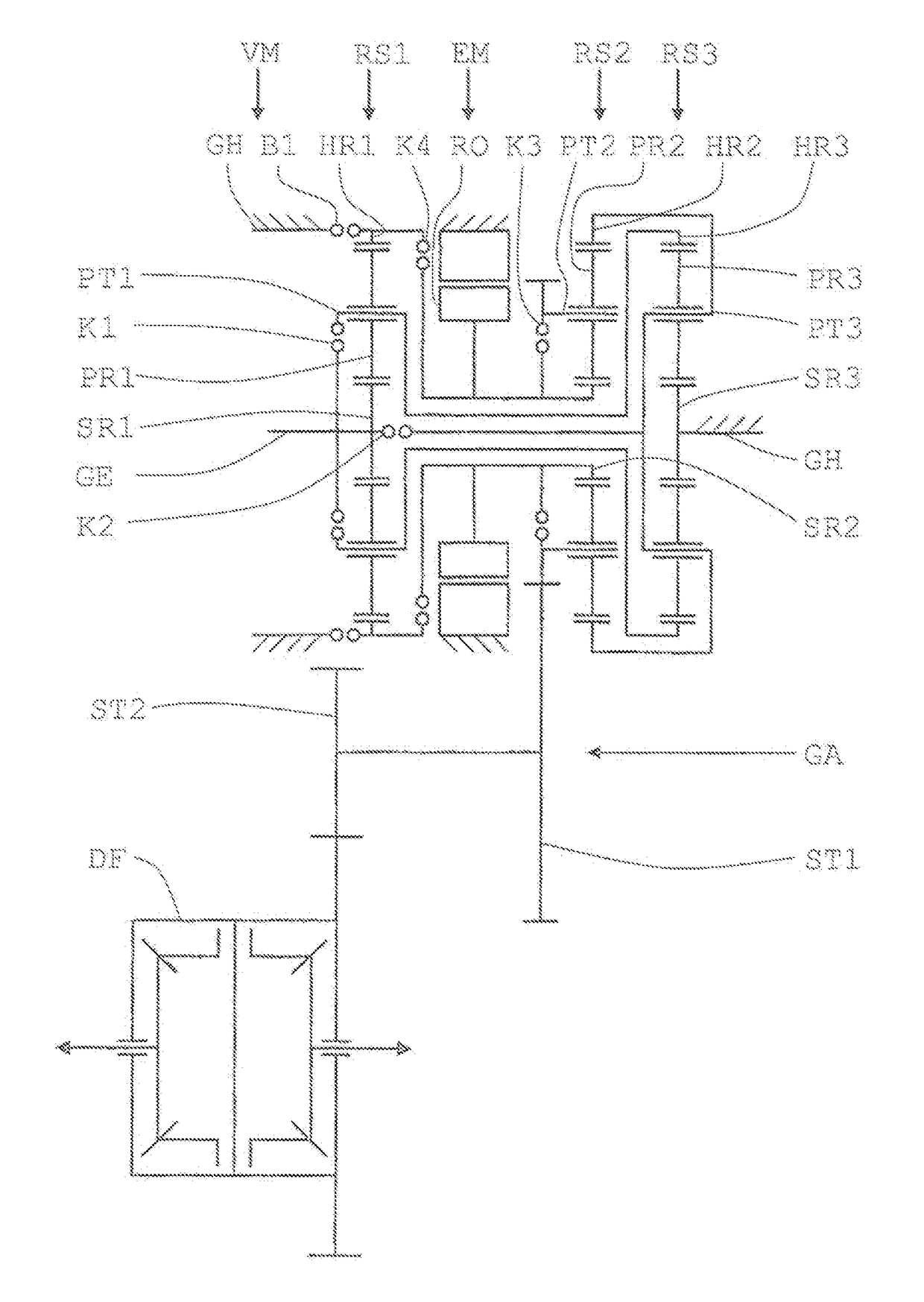 Planetary gear system for a hybrid drive of a motor vehicle