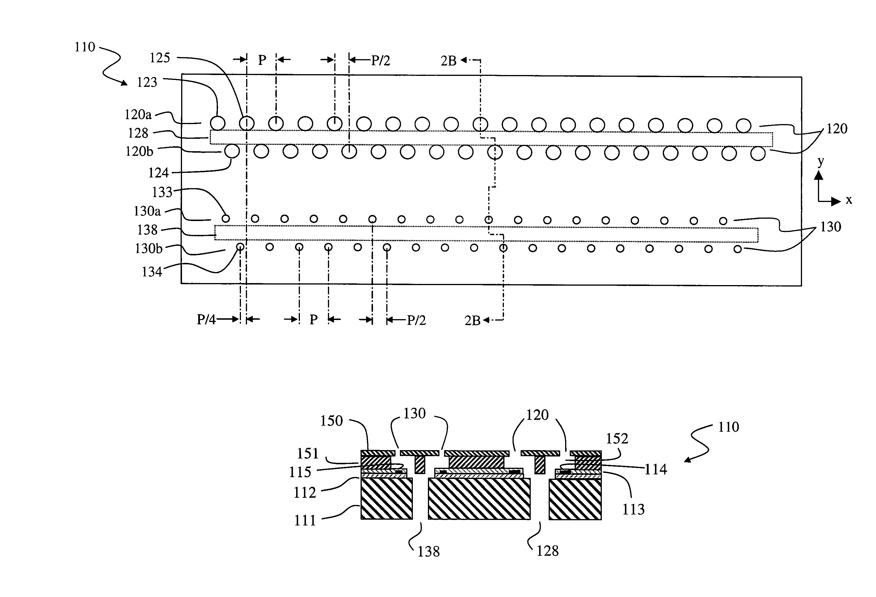 Fluid ejection device nozzle array configuration