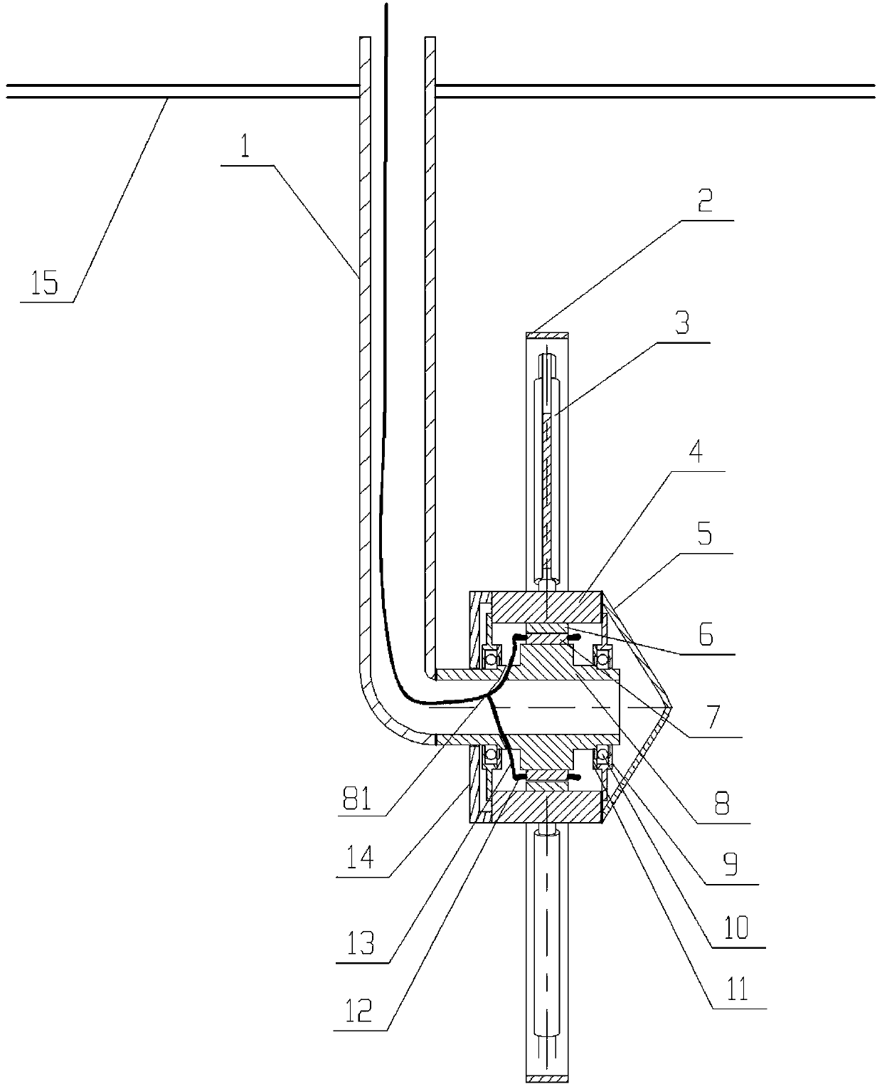 Integrated tidal current energy power generation device and tidal current energy unit comprising same