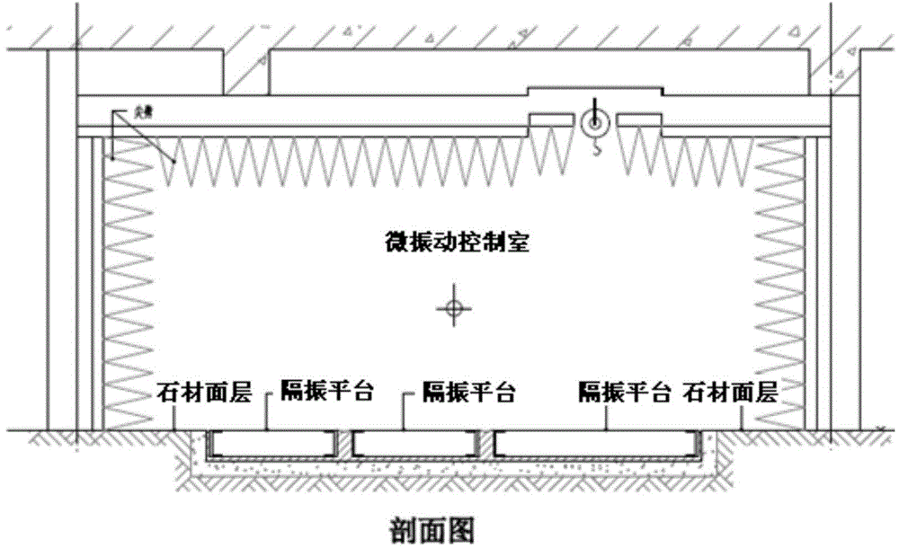 Spacecraft damping vibration isolation micro-vibration test chamber