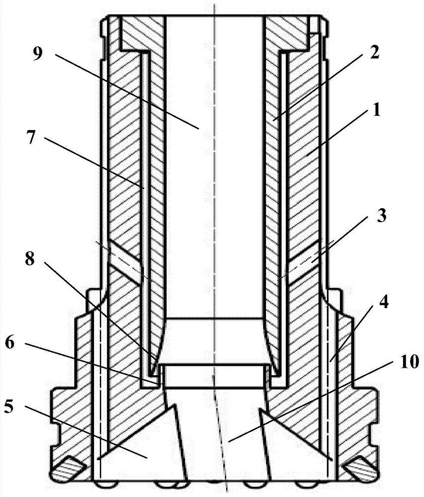 Strong suction type reverse-circulation coring drill bit