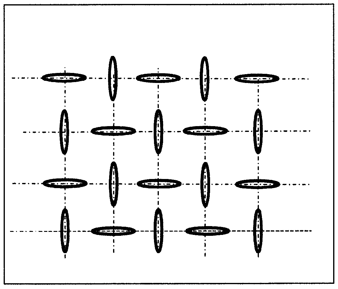 Pore ​​structure with repeating pattern of elongated pores