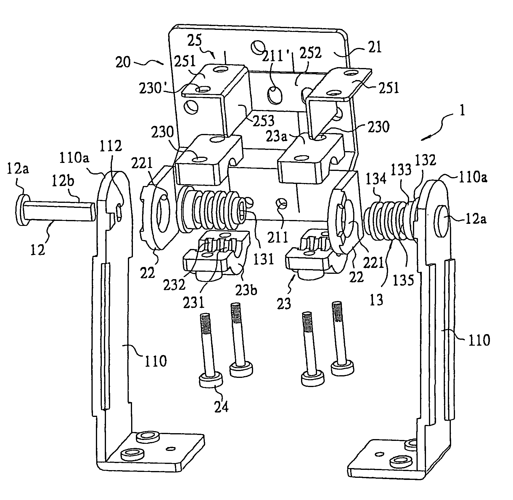 Hinge device for a flat panel display