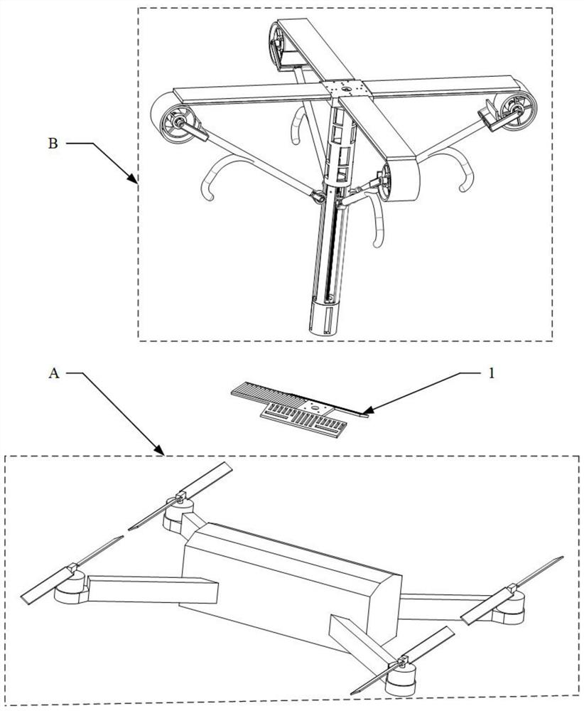 Multi-rotor bionic roosting UAV and attached motion method