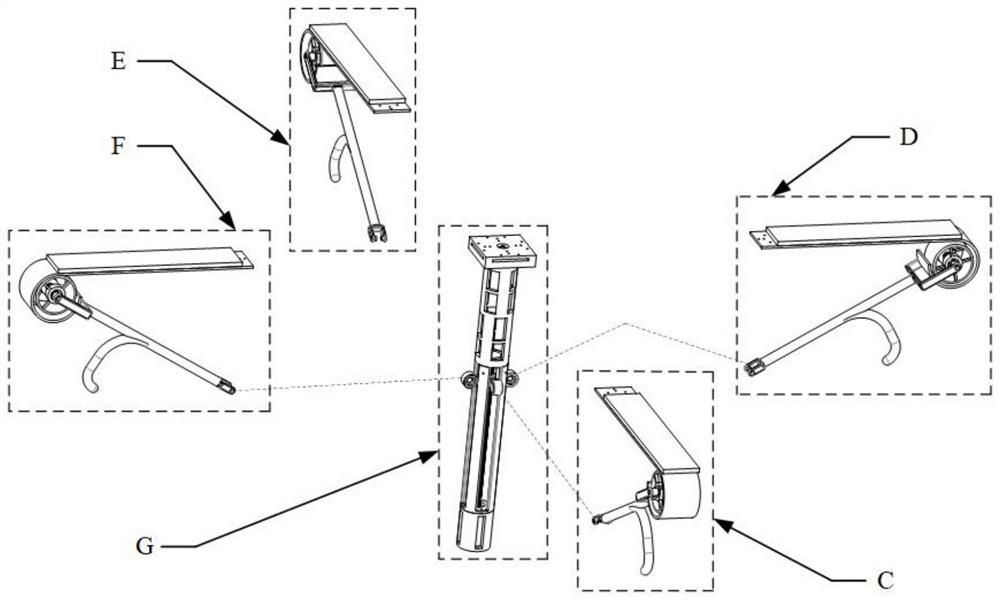 Multi-rotor bionic roosting UAV and attached motion method