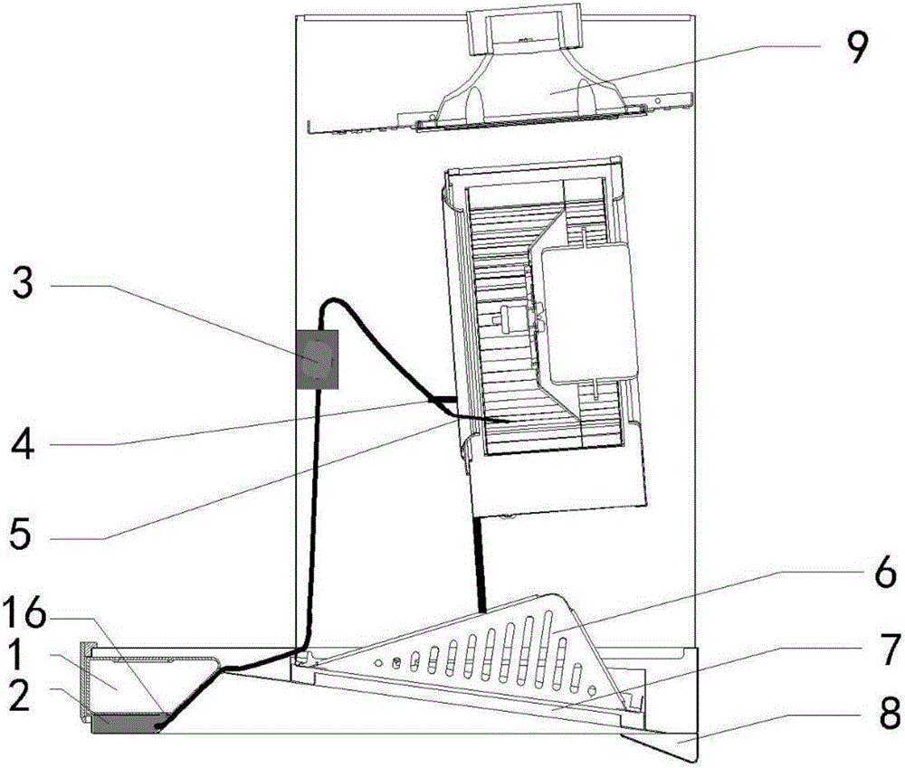 Automatic cleaning device of kitchen ventilator and kitchen ventilator including same