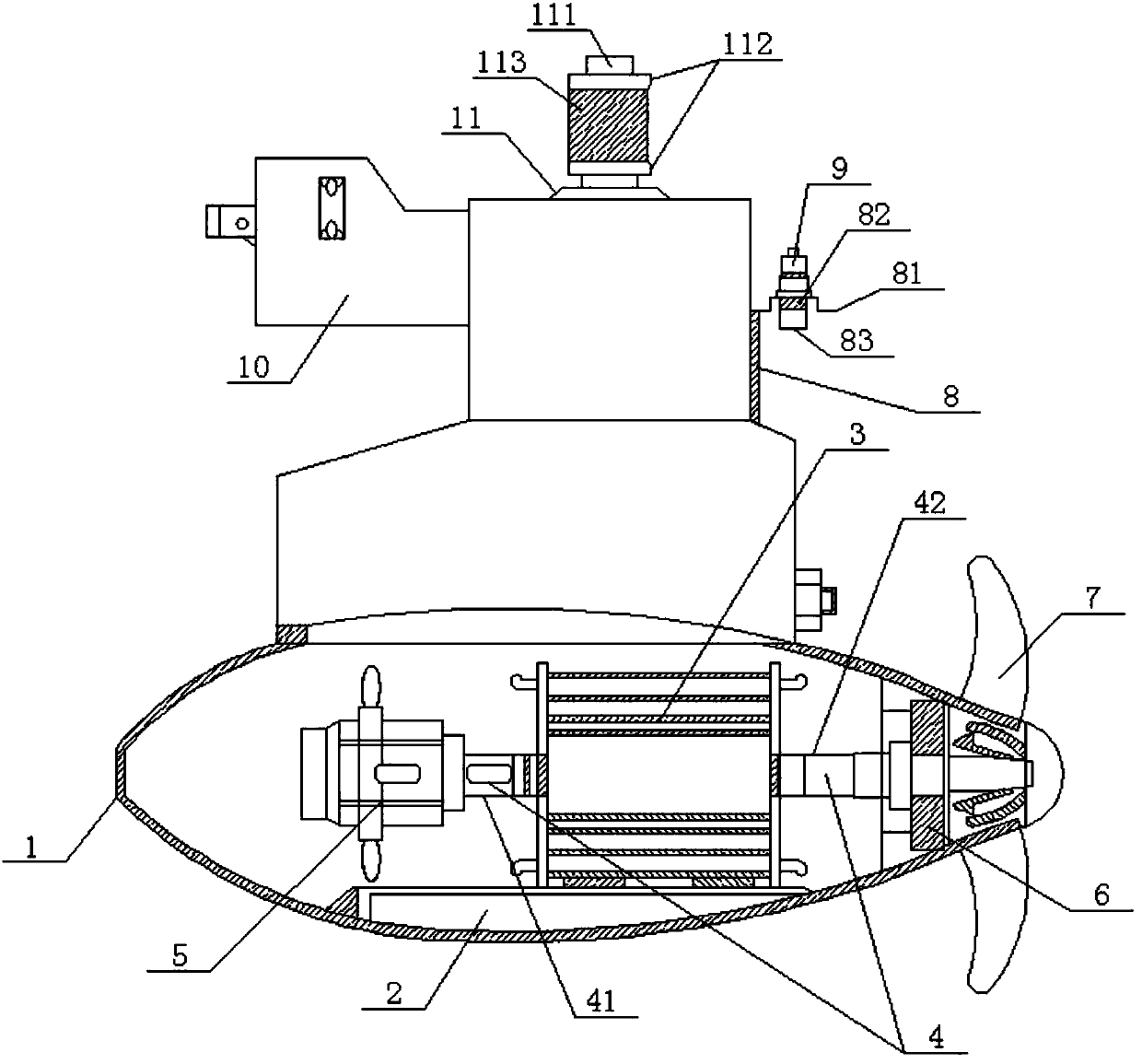 Motor propelling and controlling system applied to yacht