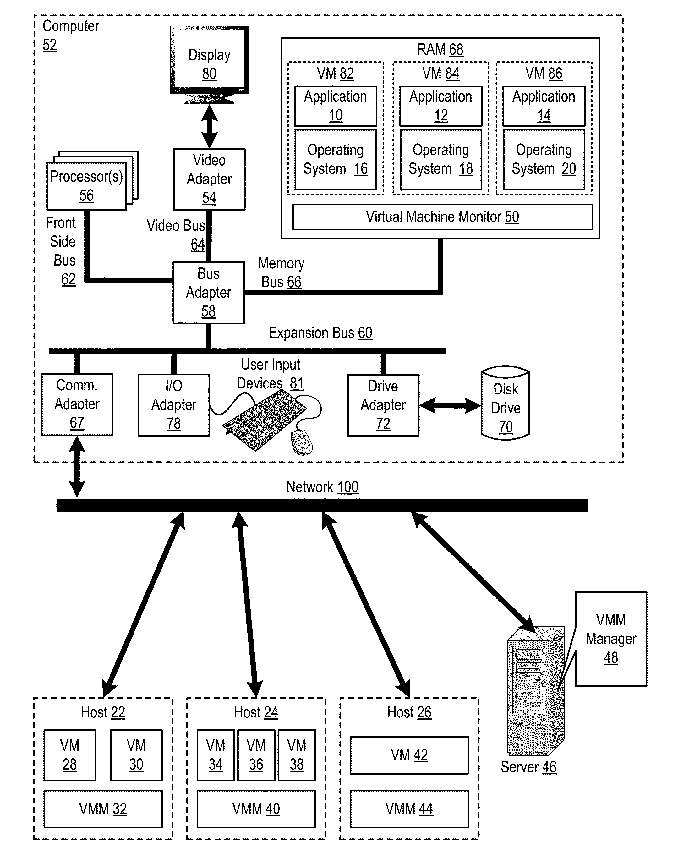 Administering virtual machines in a distributed computing environment