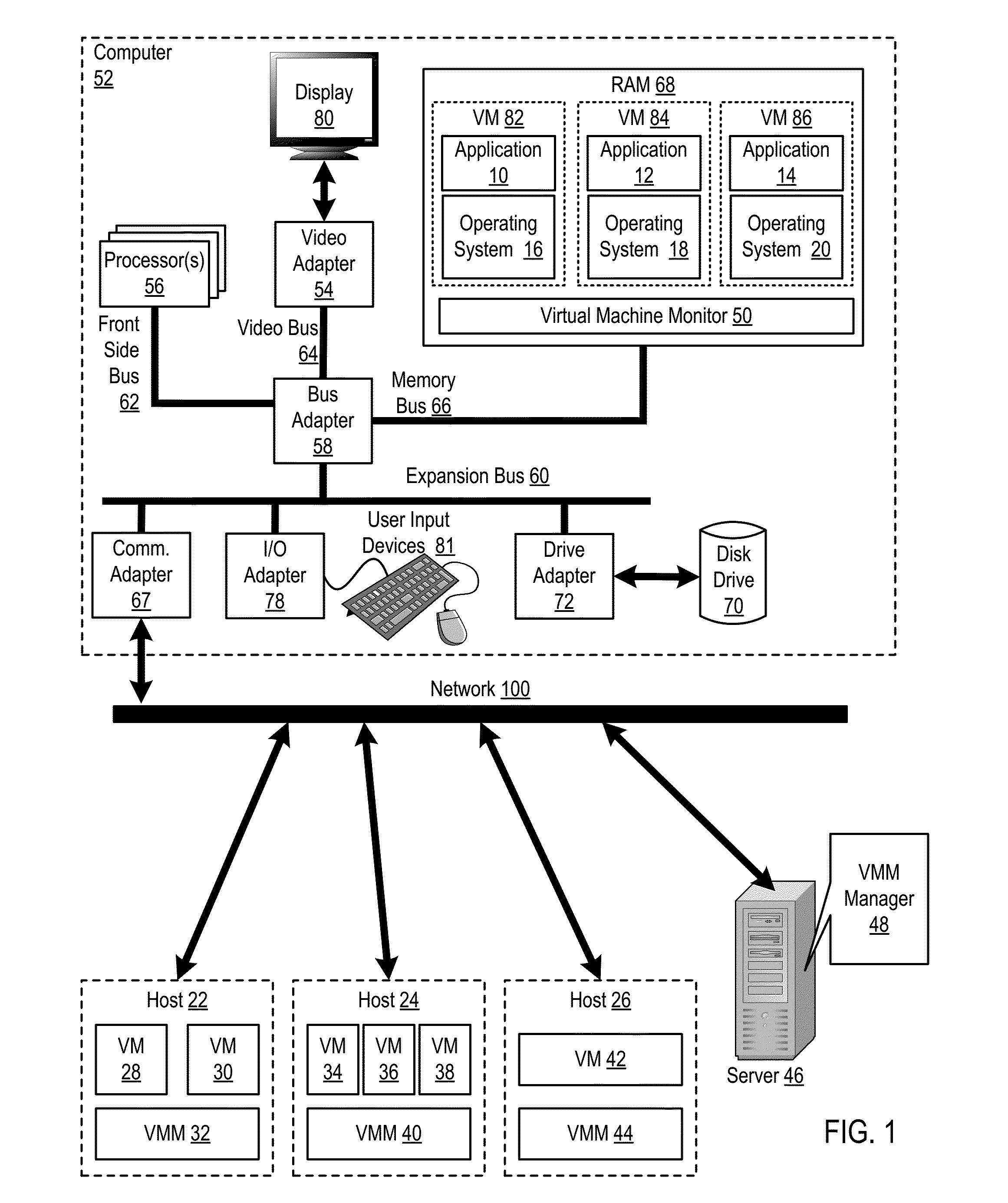 Administering virtual machines in a distributed computing environment