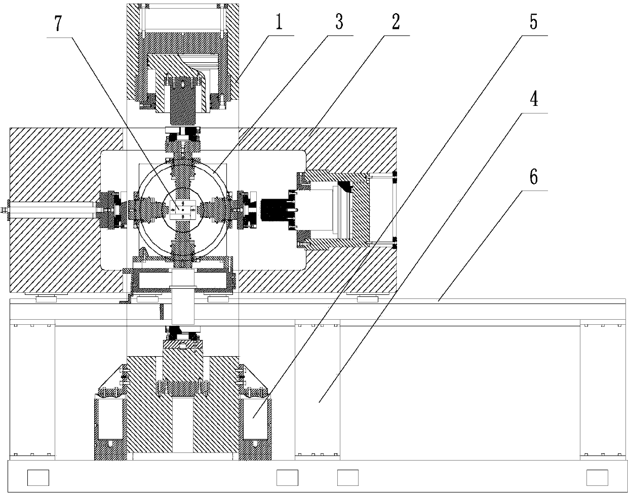 Experimental device and method for simulating shale gas-pressure pressing crack process