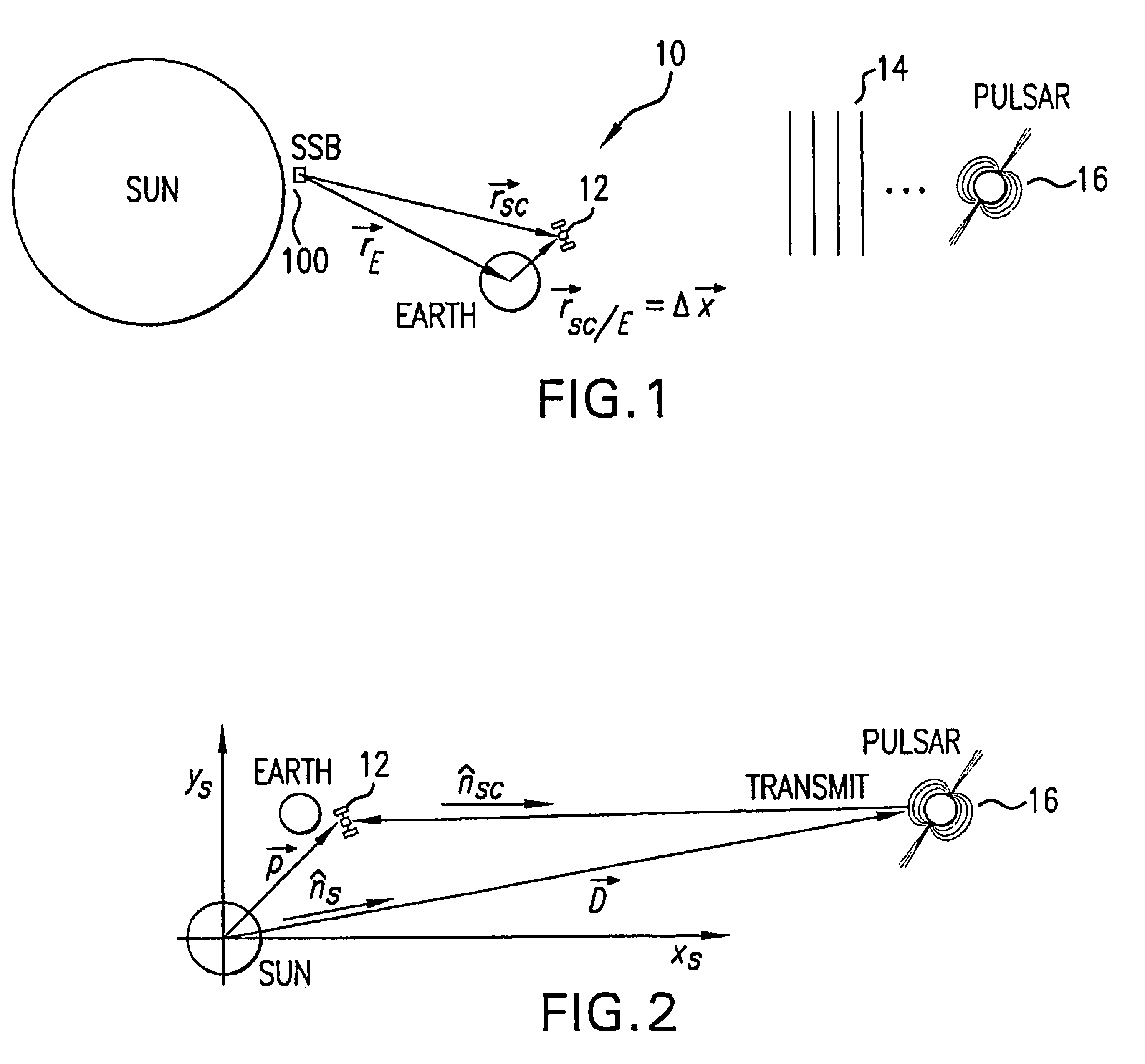 Navigation system and method using modulated celestial radiation sources