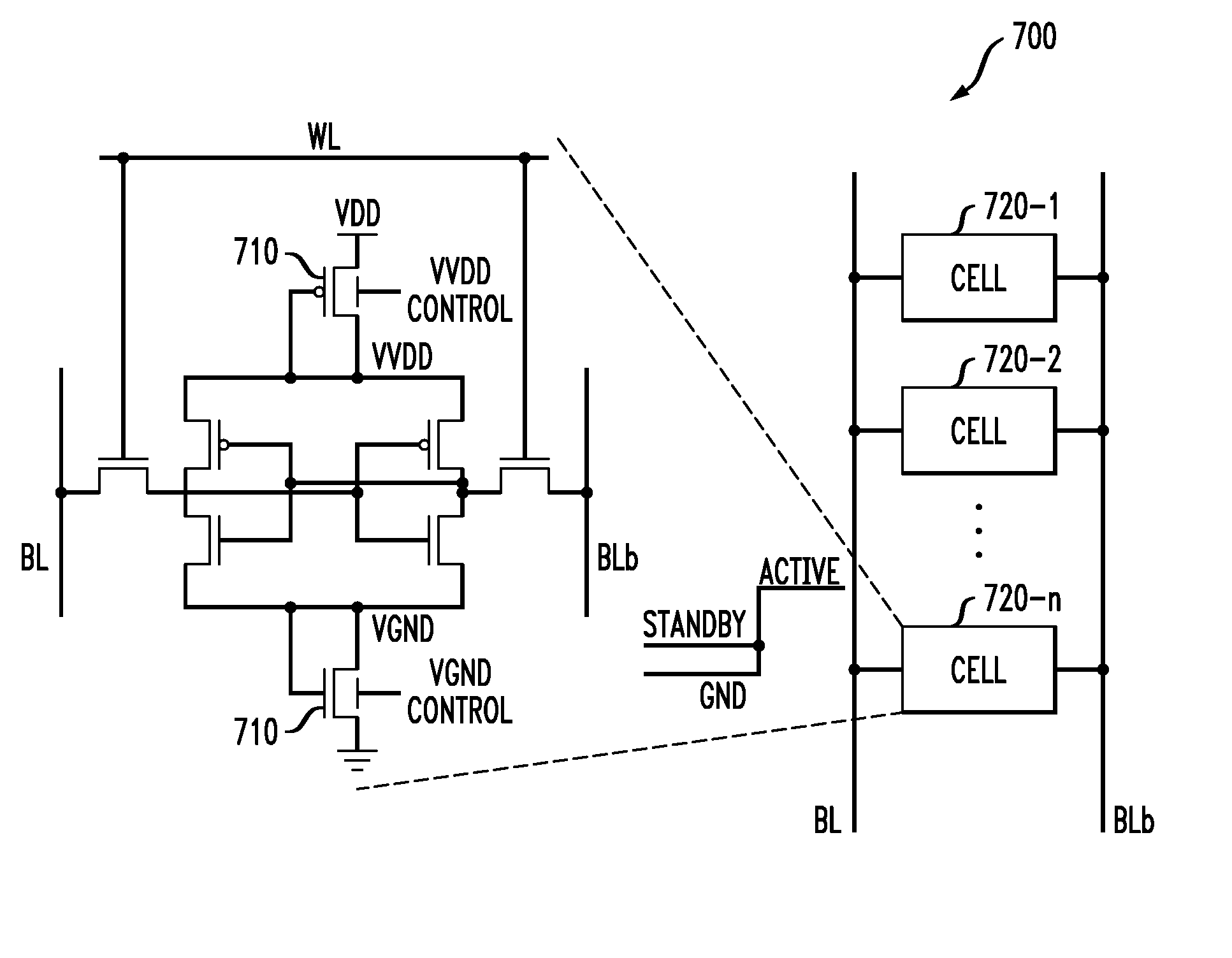 Methods and Apparatus for Varying a Supply Voltage or Reference Voltage Using Independent Control of Diode Voltage in Asymmetrical Double-Gate Devices