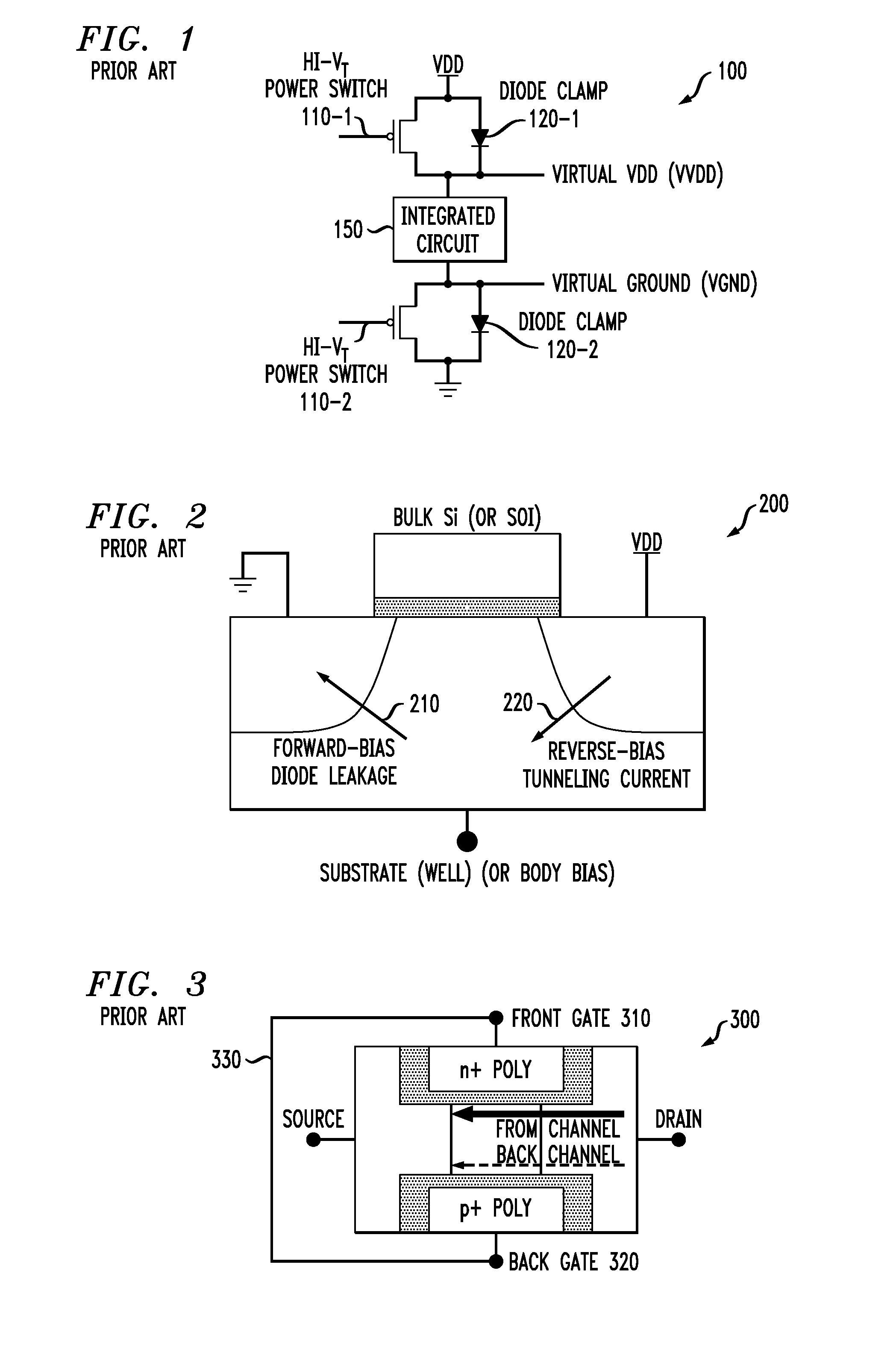 Methods and Apparatus for Varying a Supply Voltage or Reference Voltage Using Independent Control of Diode Voltage in Asymmetrical Double-Gate Devices