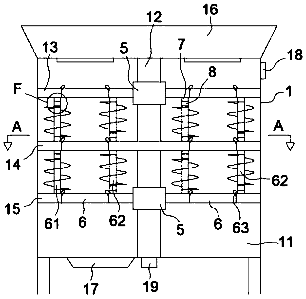 Integrated device for repairing farmland organic polluted soil