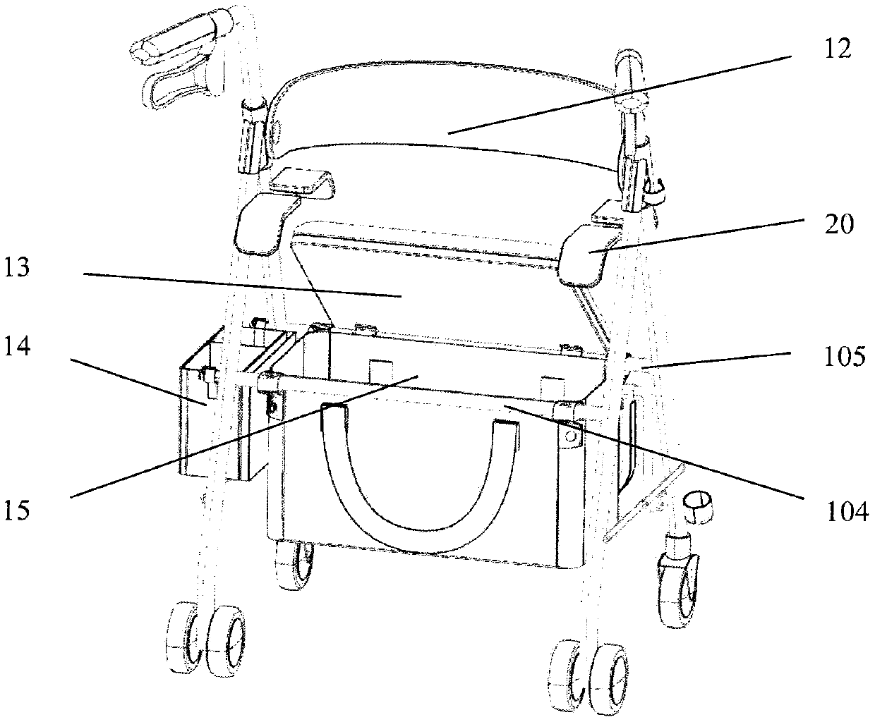 Multi-functional rollator for old people