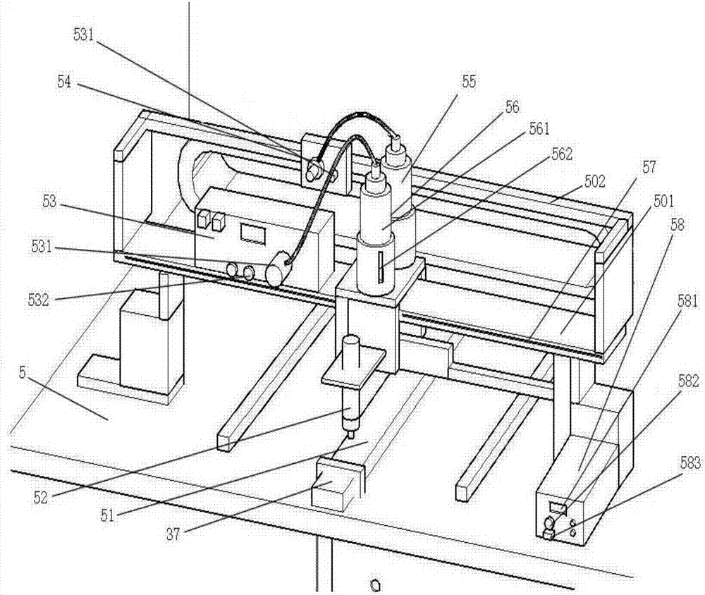 Automatic glue brushing and tape adhering device