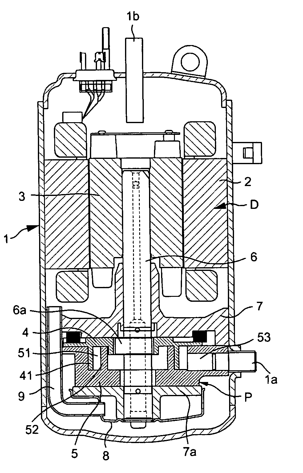 Axial force reducing structure of orbiting vane compressor